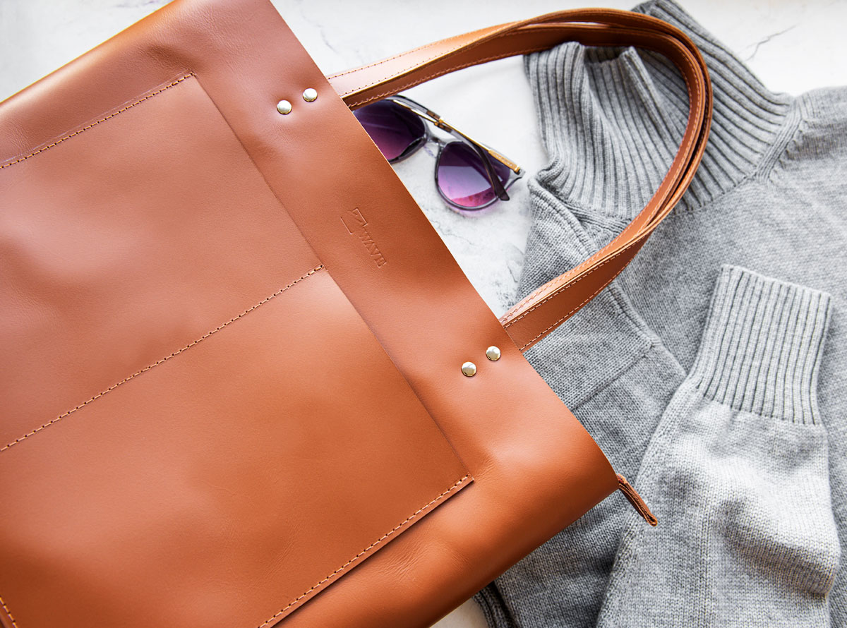 geanta din piele naturala